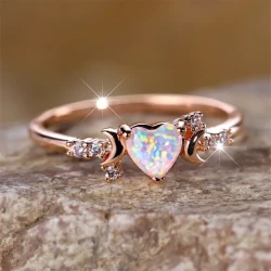 Celestial Heart Opal Ring