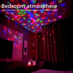 LED Star Galaxy Projector Lamp Spotlight Colorful Rotating Magic Ball Bedroom Atmosphere Lamp Bar KTV Disco Party Stage Light