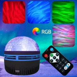 LED Star Galaxy Projector Lamp Spotlight Colorful Rotating Magic Ball Bedroom Atmosphere Lamp Bar KTV Disco Party Stage Light