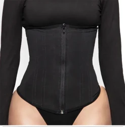 Plus Size Zipper Breasted 9 Bone Waist Seal Corset