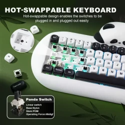 YUNZII C68 Panda Wireless Mechanical Keyboard