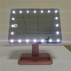 Touch Screen Makeup Mirror With 20 LED Light Bluetooth Music Speaker 10X Magnifying Mirrors Lights