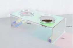 Acrylic Pet Dazzling Bowl Food Basin Small Dog