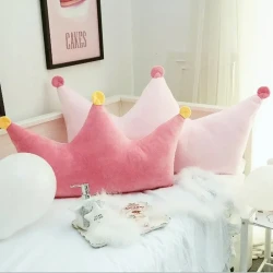 INS Pink Korean Style Crown Princess Bedside Cushion