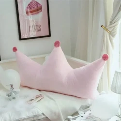 INS Pink Korean Style Crown Princess Bedside Cushion