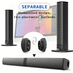 Wireless Home Theater Sound Bar with Detachable 2-in-1 Wireless Speaker