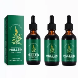 Mullein Lung Drops - 180ml (3 Bottles) - Lung Support & Respiratory Health