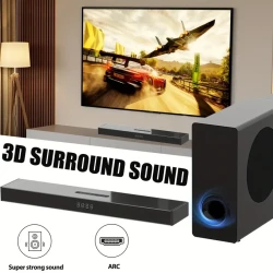 Sound Bar with Subwoofer - 3D Surround Sound System for Home Theater