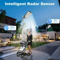 5000W Outdoor Solar Street Light - Commercial Grade with Motion Sensor & Remote