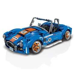 Children Assembling Building Blocks Sports Car Toy