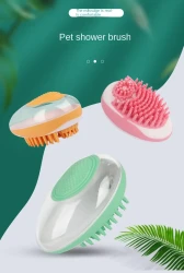 Pets Bath Brush 2-in-1 SPA Massage Comb Soft Silicone