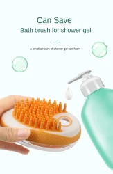 Pets Bath Brush 2-in-1 SPA Massage Comb Soft Silicone