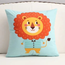 Cartoon short plush pillow