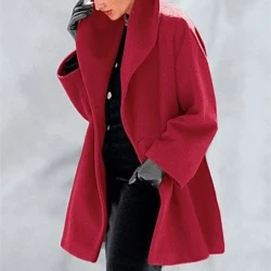 Trendy Clothes Multi-color Round Neck Loose Sweater Woolen Coat