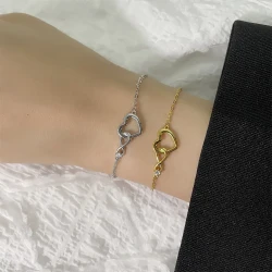 Heart-shape Bracelet Fashion Jewelry Versatile Love Bracelet Gift For Girlfriend Valentine's Day