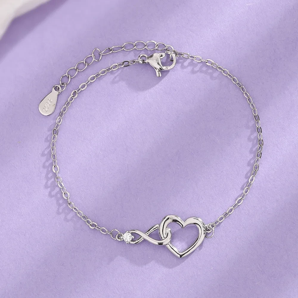 Heart-Shaped Love Bracelet Fashion Jewelry Gift for Girlfriend