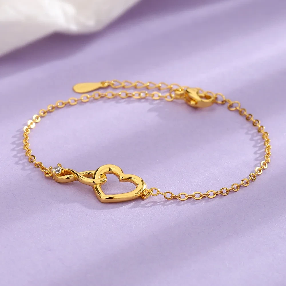 Heart-Shaped Love Bracelet Fashion Jewelry Gift for Girlfriend