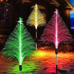 7 Color Changing Solar Christmas Trees Lights