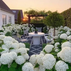 Outdoor Artificial Hydrangea Flowers