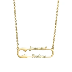 Women's Stainless Steel Name Pin Necklace