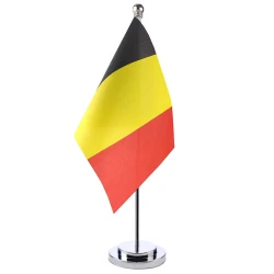 Elegant Single Pole Metal Desktop Flag Holder