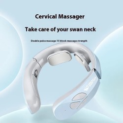 Electric Neck Massager with EMS Pulse and Heating Function