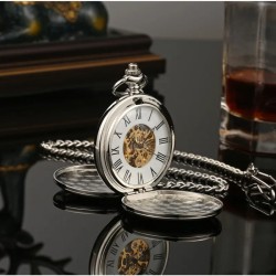 Vintage Double-Sided Flip Mechanical Pocket Watch