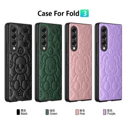 Bear Pattern Hinge Phone Case for Samsung Galaxy Z Fold Series