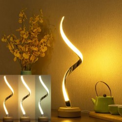 LED Spiral Table Lamp - Modern Curved Desk Lamp