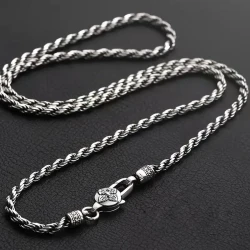 Rugged Hemp Rope Necklace for Men - Stylish Vintage Chain, Durable & Trend-Setting Fashion Accessory for Everyday Wear