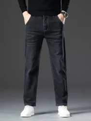 Men's Classic Loose Fit And Straight Leg Jeans, Casual Denim Pants, Suitable For Everyday Wear