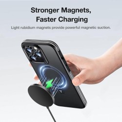 20W Magnetic Wireless Charger for iPhone 15, 14, 13, 12 Pro Max - USB Type C Quick Charging Phone Fast Charger Cable Accessories