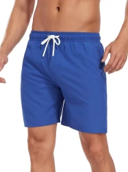 Stylish Mens Hawaiian Shorts with Drawstring Closure - Breathable Lining & Secure Pockets - Vibrant Solid Colors - Ultra-Quick Dry Swim Trunks for Sun-soaked Beach, Pool & Resort Adventures - L - Size