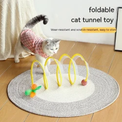 Folded Cat Tunnel S Type Cats Tunnel Spring Toy Cat Supplies