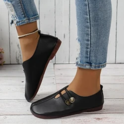 Casual Square Toe Slip-On Flats for Women