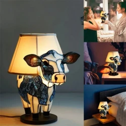 Elegant Cow Table Lamp with USB