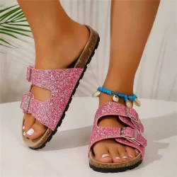 Double Buckle Sandals For Women