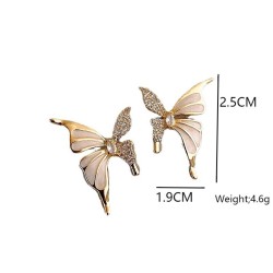 Fashion Jewelry Rhinestone Dripped Butterflies Stud Earrings For Women