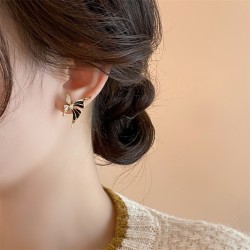 Fashion Jewelry Rhinestone Dripped Butterflies Stud Earrings For Women