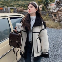 Fur Coat Women's Lamb Wool Coat