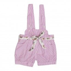 Suspender Purple Striped Shorts