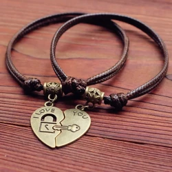 Lock and Key Love Bracelet Set