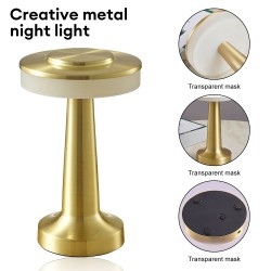 Retro LED Table Lamp - USB Rechargeable Creative Dining, Hotel Bar, Coffee Desk Lamp, Outdoor Night Light Decor, Bedside Room Lighting