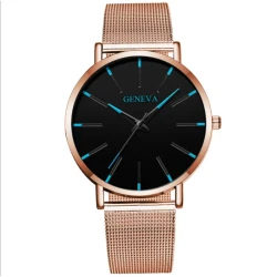 Mesh strap quartz watch