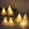 Night Light Crystal Mini Christmas Tree Light Flameless LED