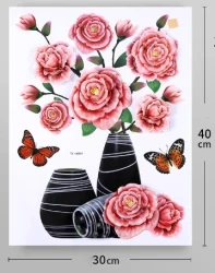 3D Stereo Simulation Vase Wallpaper Refrigerator Sticker