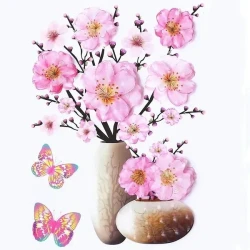 3D Stereo Simulation Vase Wallpaper Refrigerator Sticker