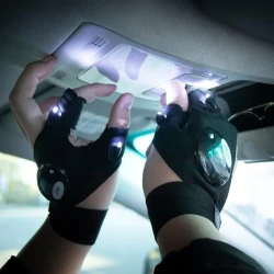 LED Gloves with Waterproof Lights