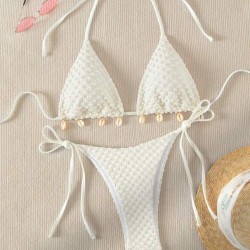 Special Fabric Split Swimsuit Swimwear