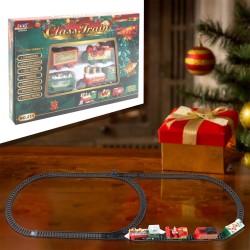 Realistic Electric Christmas Train Set - Easy to Assemble and Safe for Kids